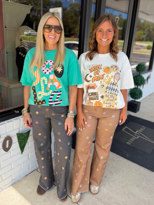 Pastel Polka Dot Jeans