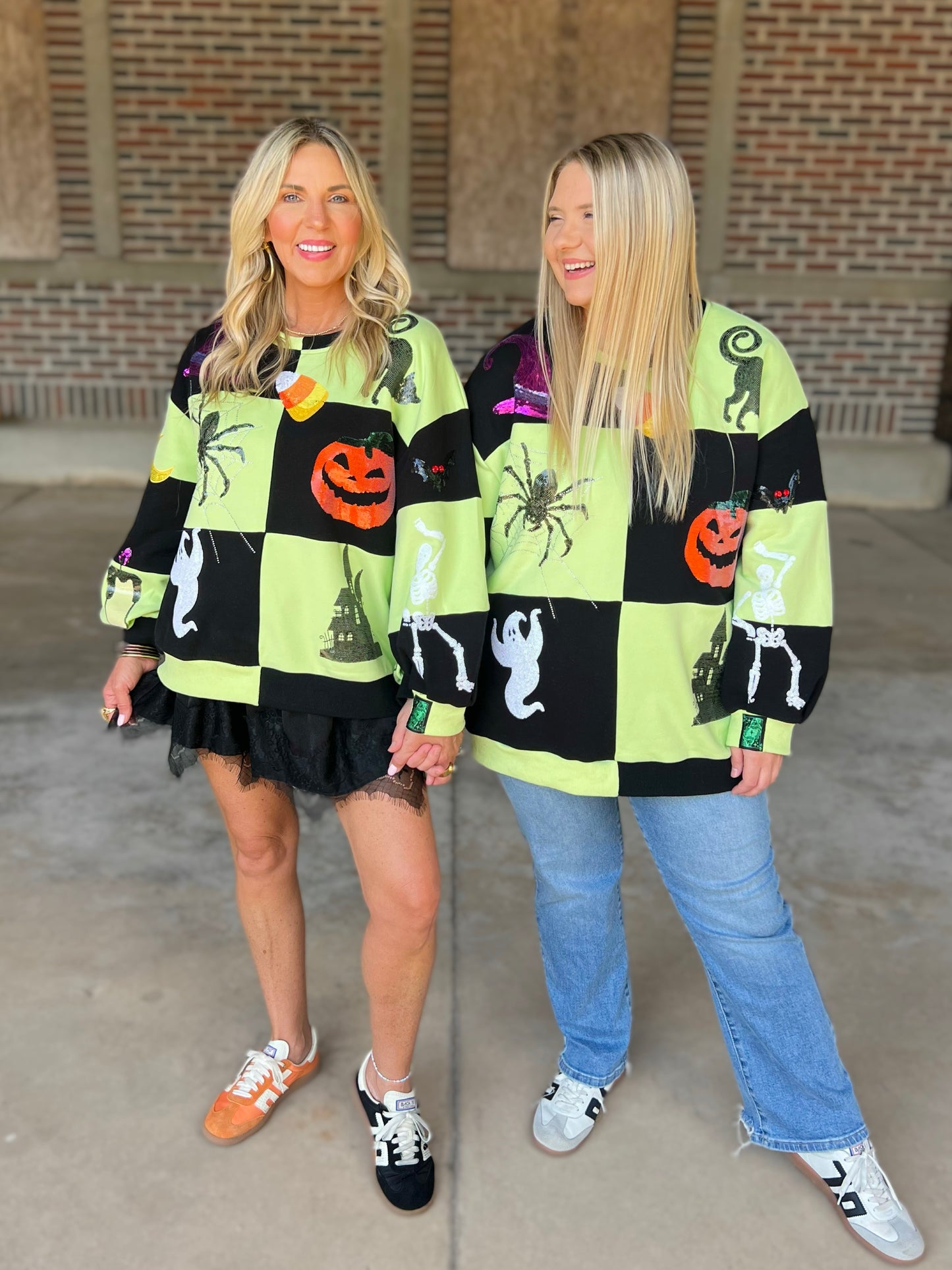 QOS Checkered Halloween Icon Sweatshirt