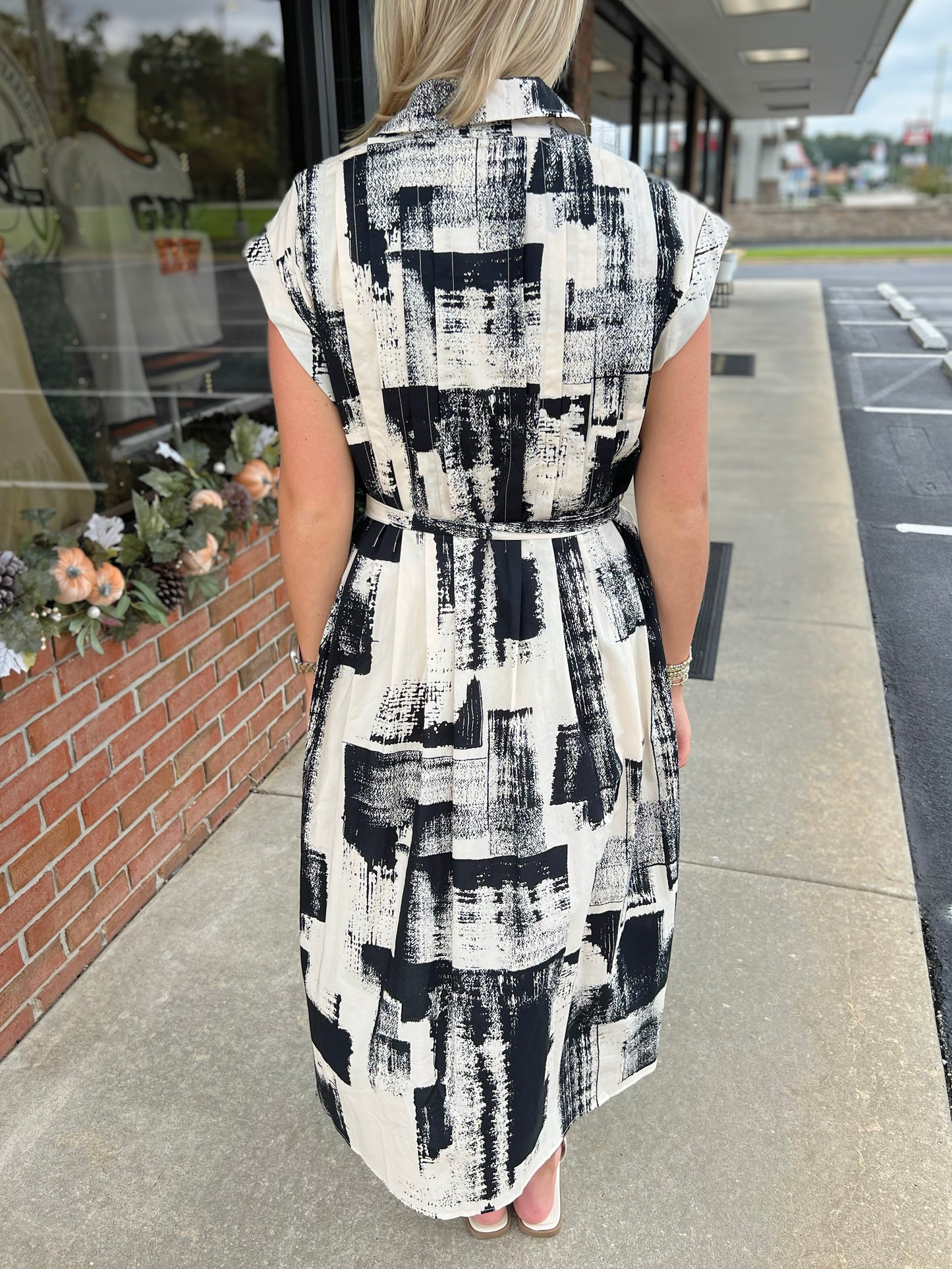 Abstract Midi Dress