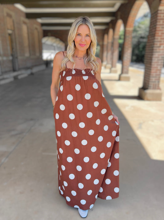 Sandy Polka Dot Maxi Dress