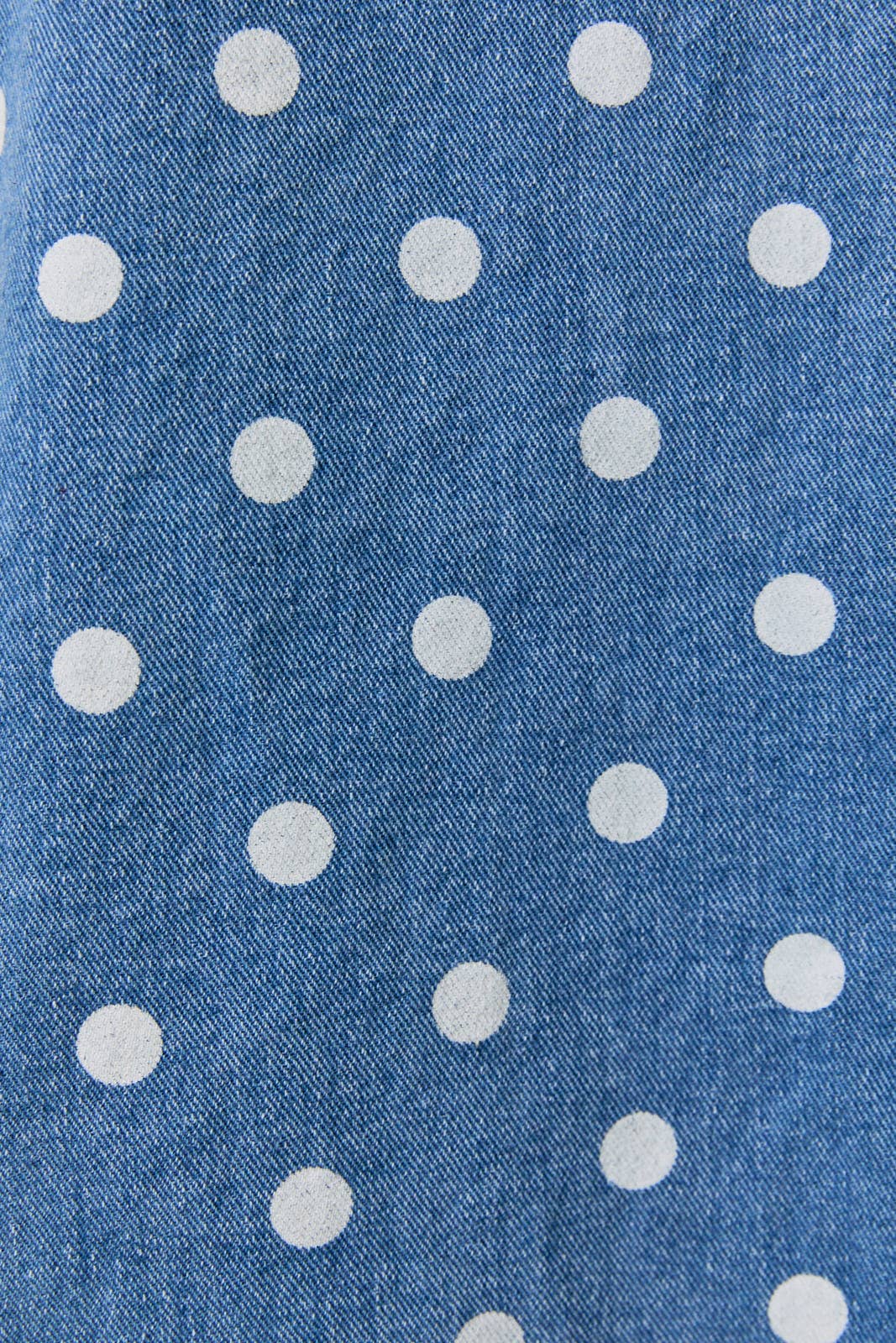 Polka Dot Denim Mini Dress