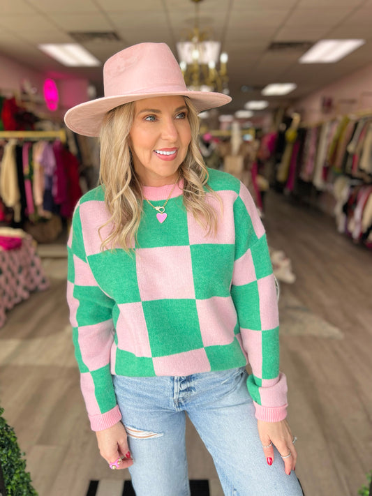 Mary Checkered Sweater