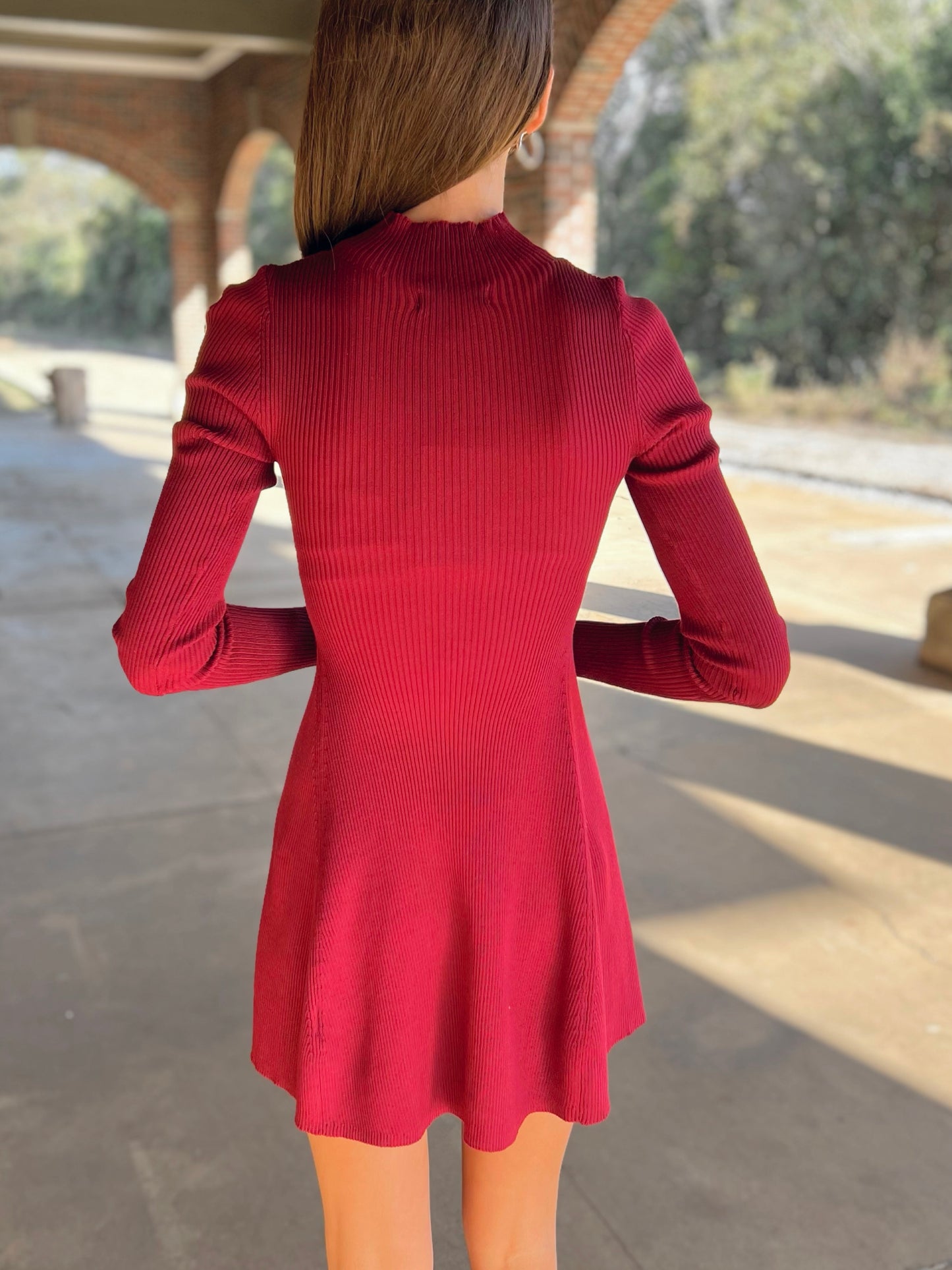 Mock Neck Mini Dress