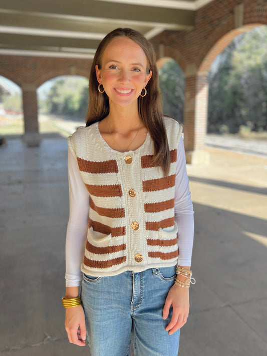 Button Down Sweater Vest