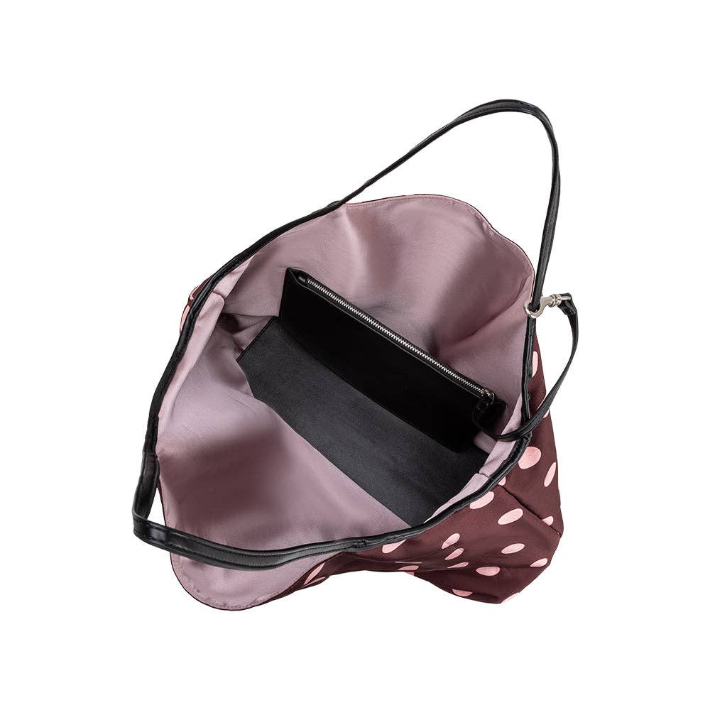 Cathy Burgundy Polka Dot Tote Bag