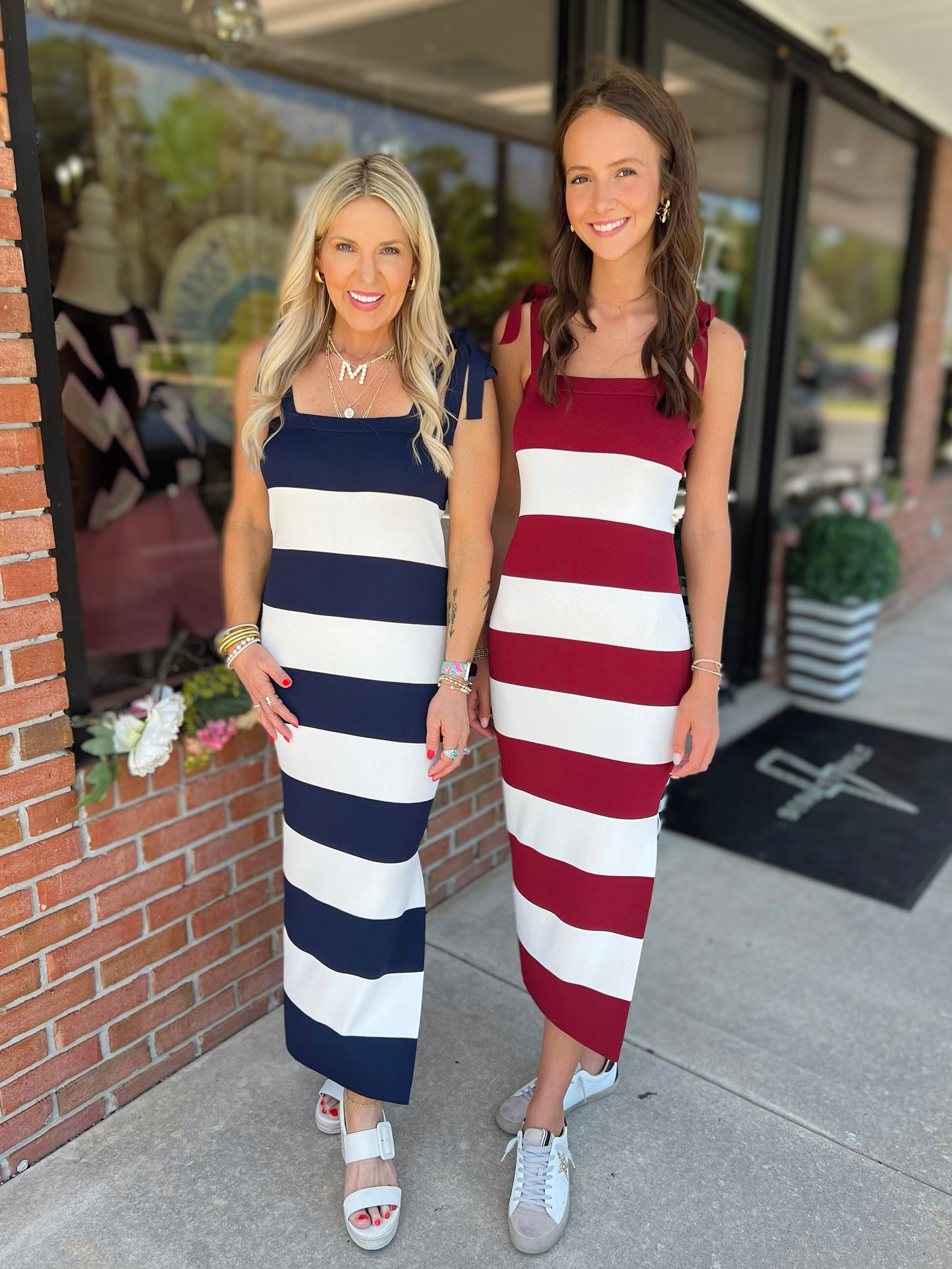 Lined Up Maxi Dress