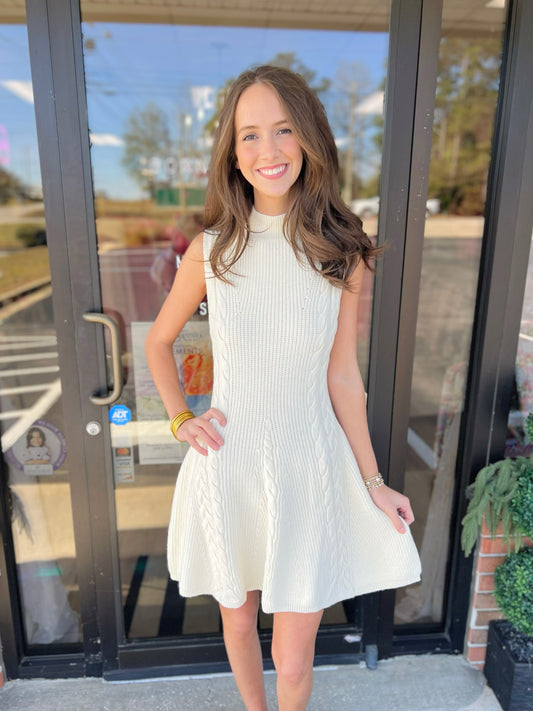 Cable Knit Mini Dress