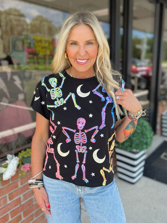 QOS Multi Dancing Skeleton Tee