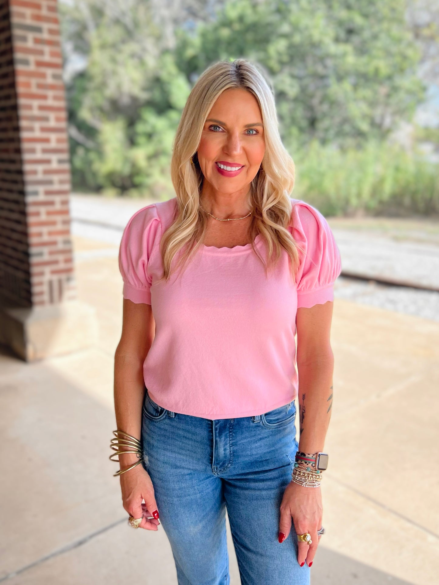Scallop Sweater Top