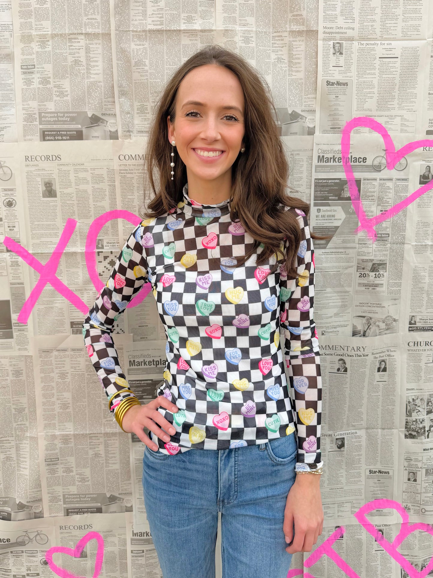 Valentines Mesh Tops