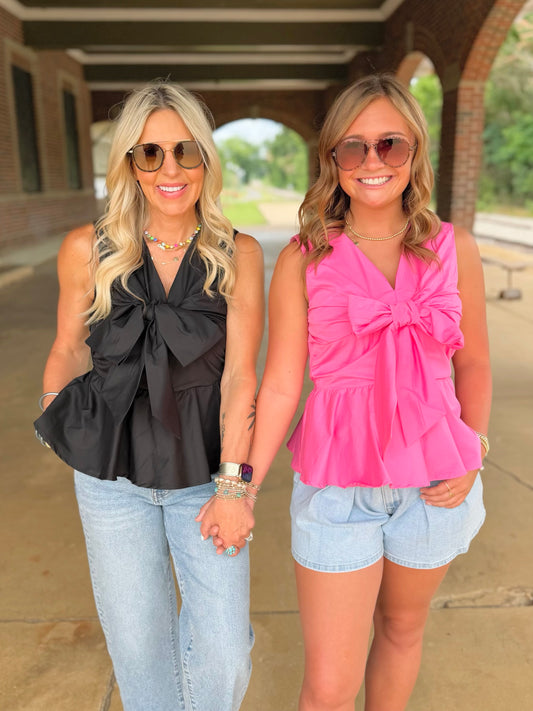 Bow Detail Top