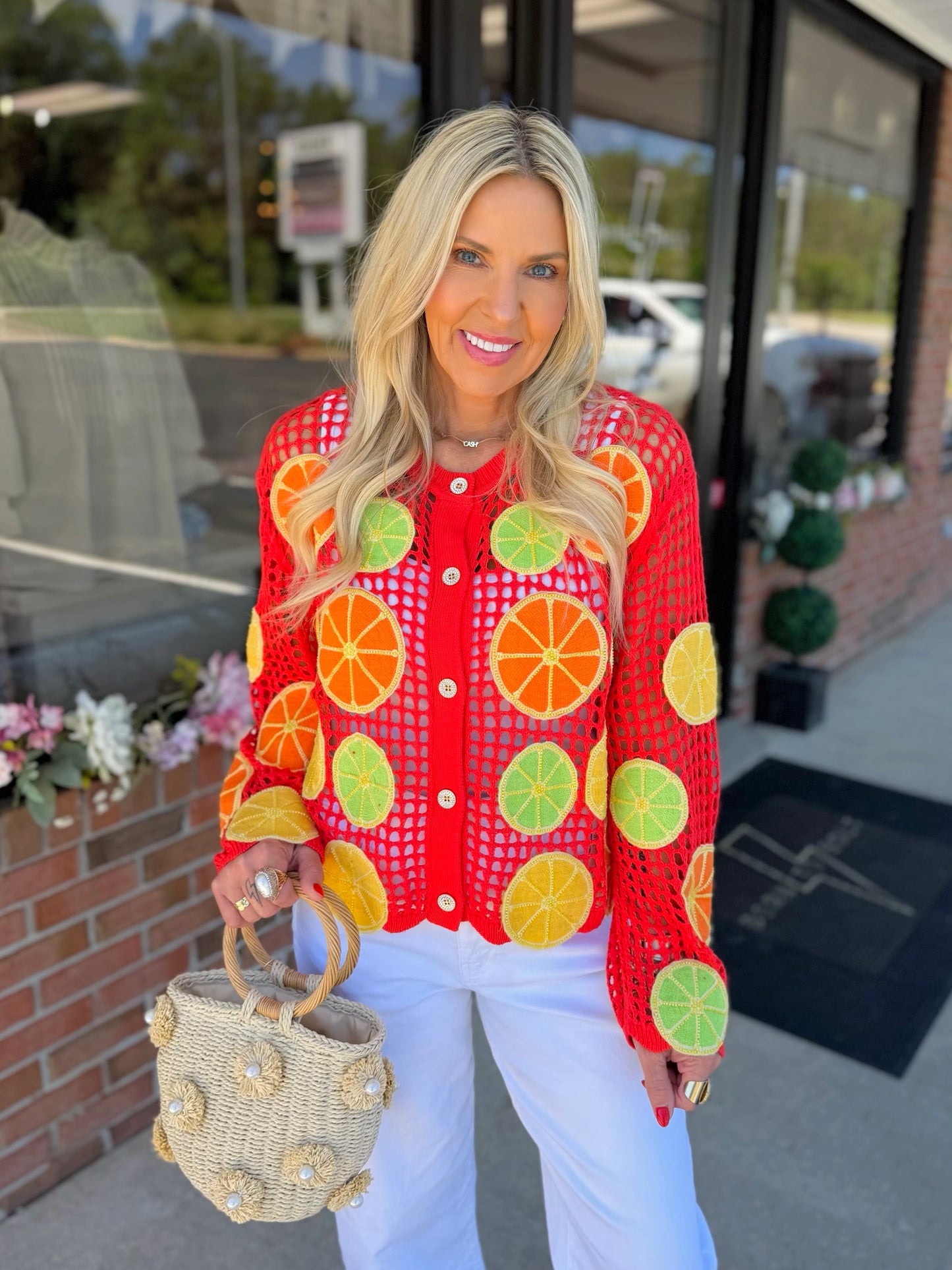 QOS Crochet Fruit Sweater