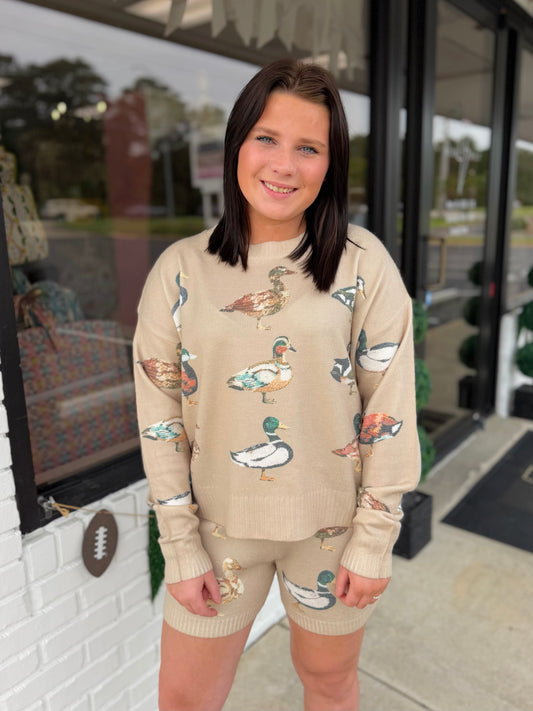 Fairhaven Duckling Knit Short Set