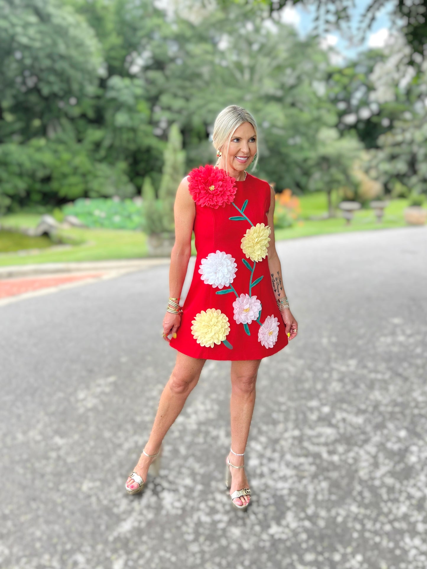3D Garden Party Mini Dress