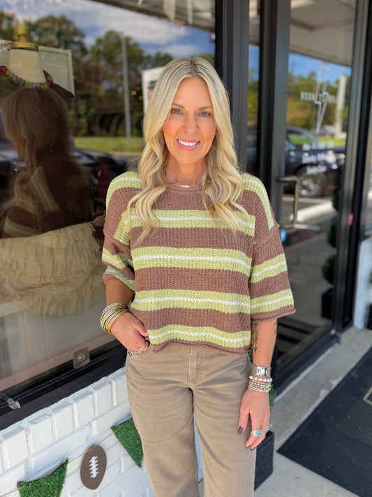 Selena Stripe Top