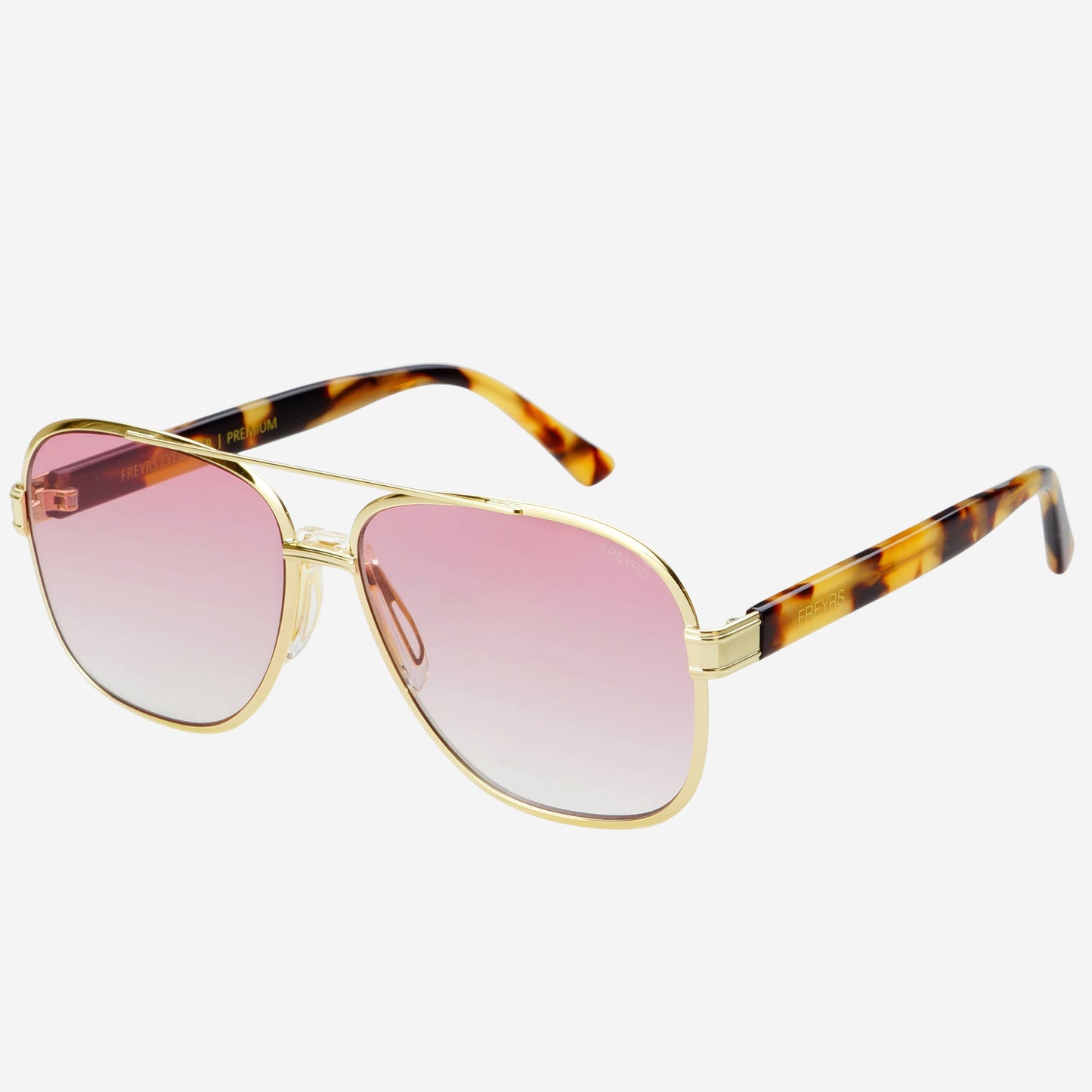 Carter Aviator Sunglasses: Rose