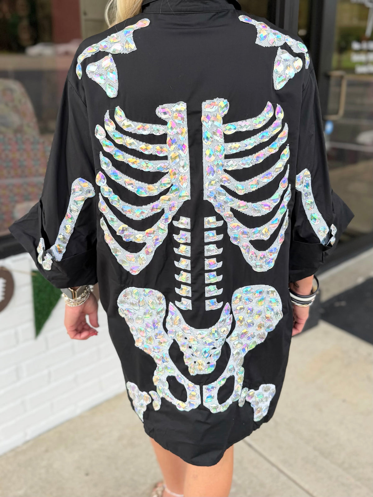 QOS Jeweled Skeleton Tunic