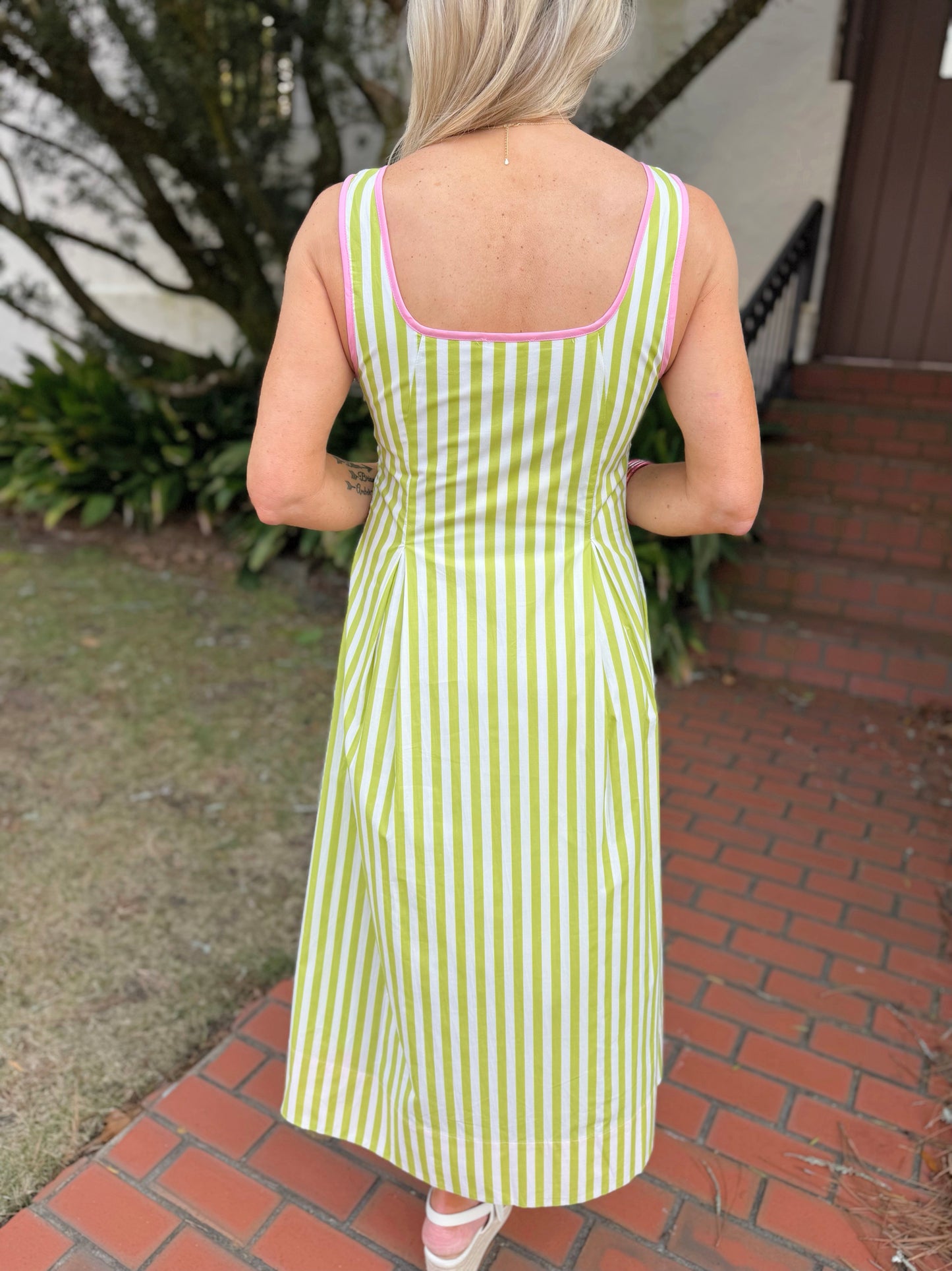 Leigh Striped Midi Dress