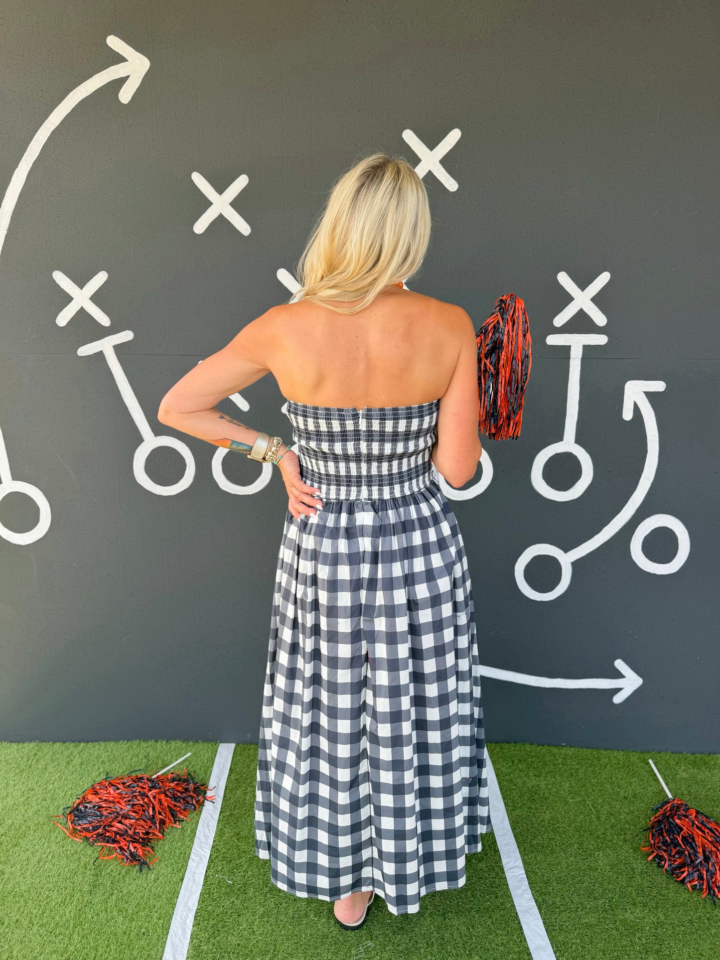 Gingham Midi Dress