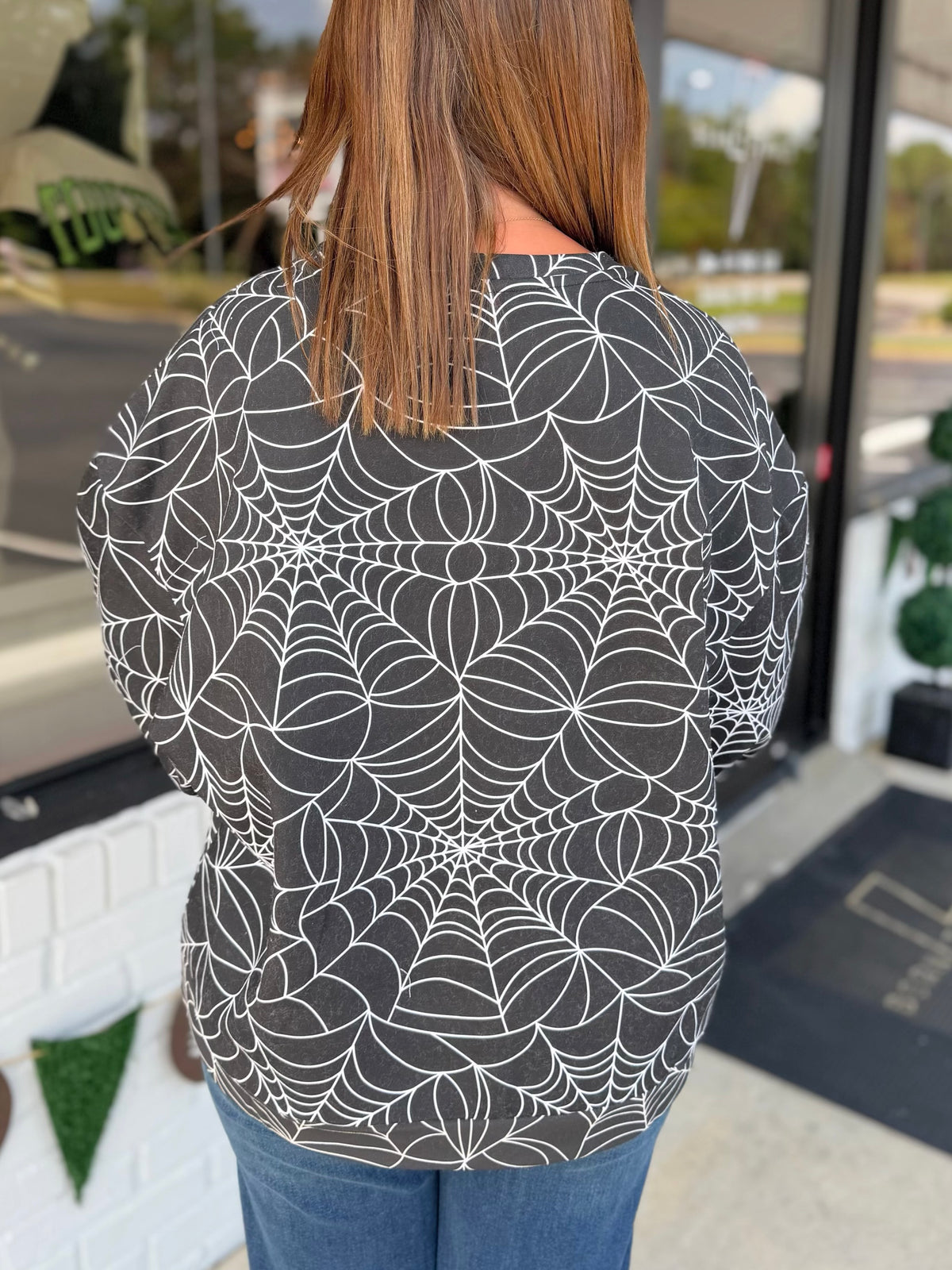 QOS Spider Web "SPOOKY" Sweatshirt