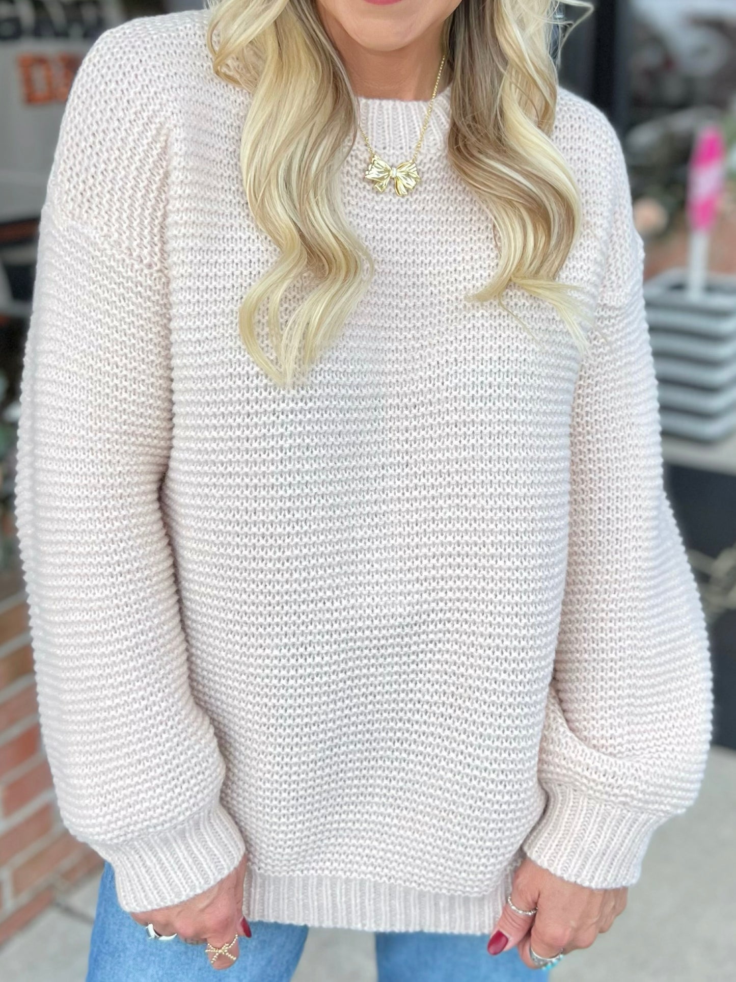 Chunky Ribbed Knit Sweater