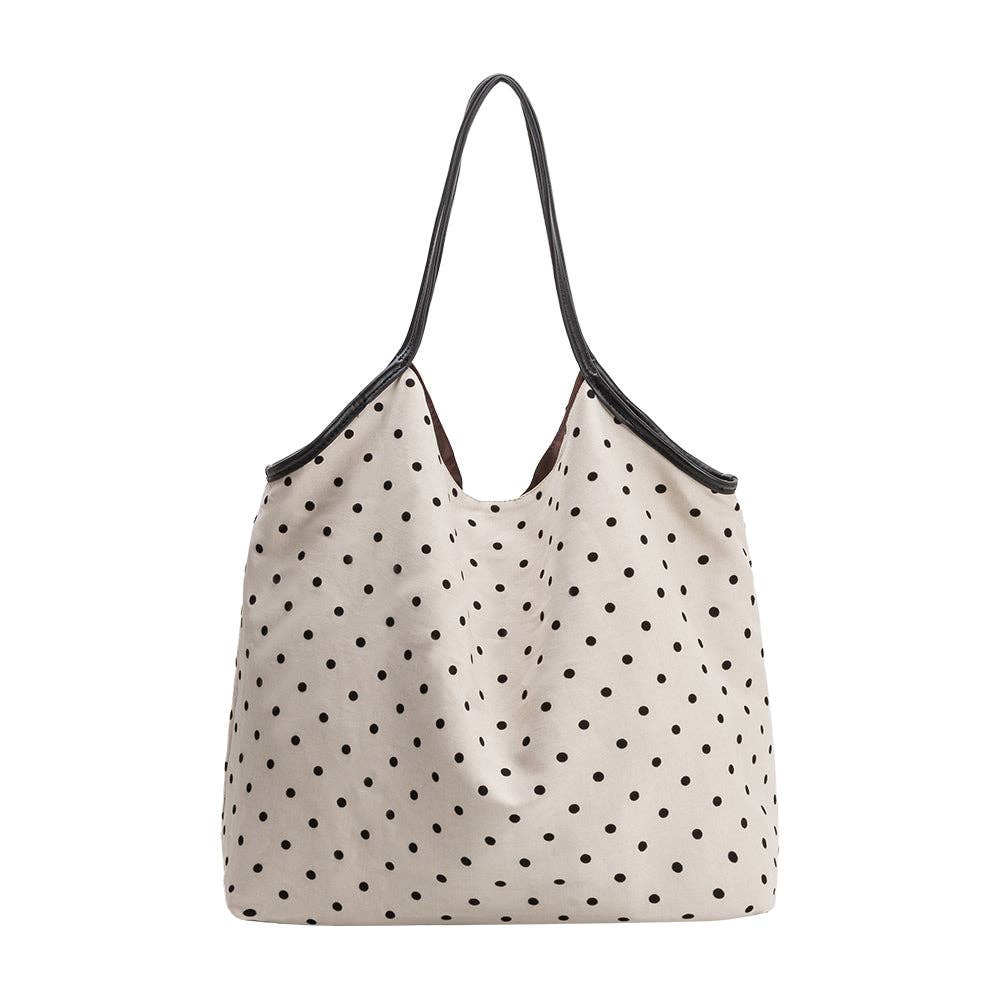 Cathy Ivory Polka Dot Tote Bag