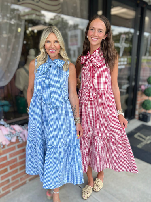 Gingham Midi Dress