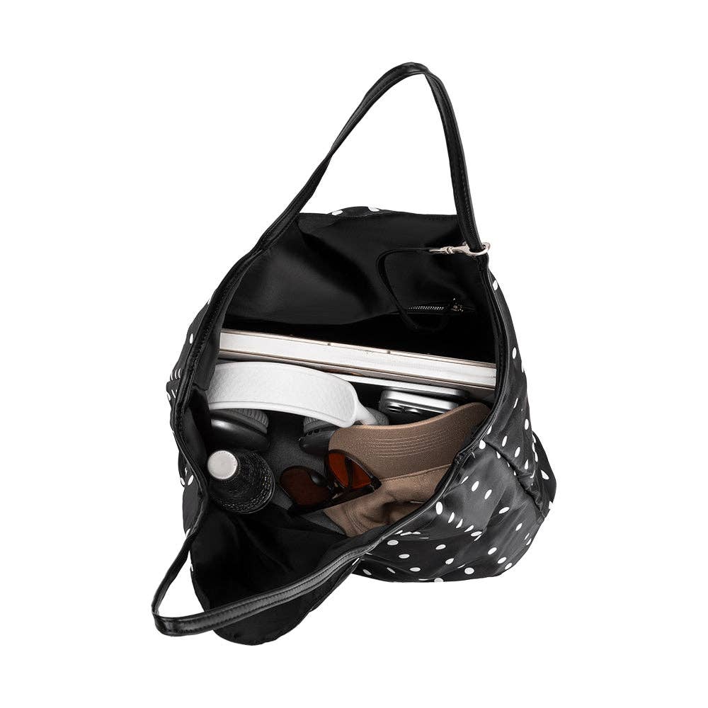 Cathy Burgundy Polka Dot Tote Bag