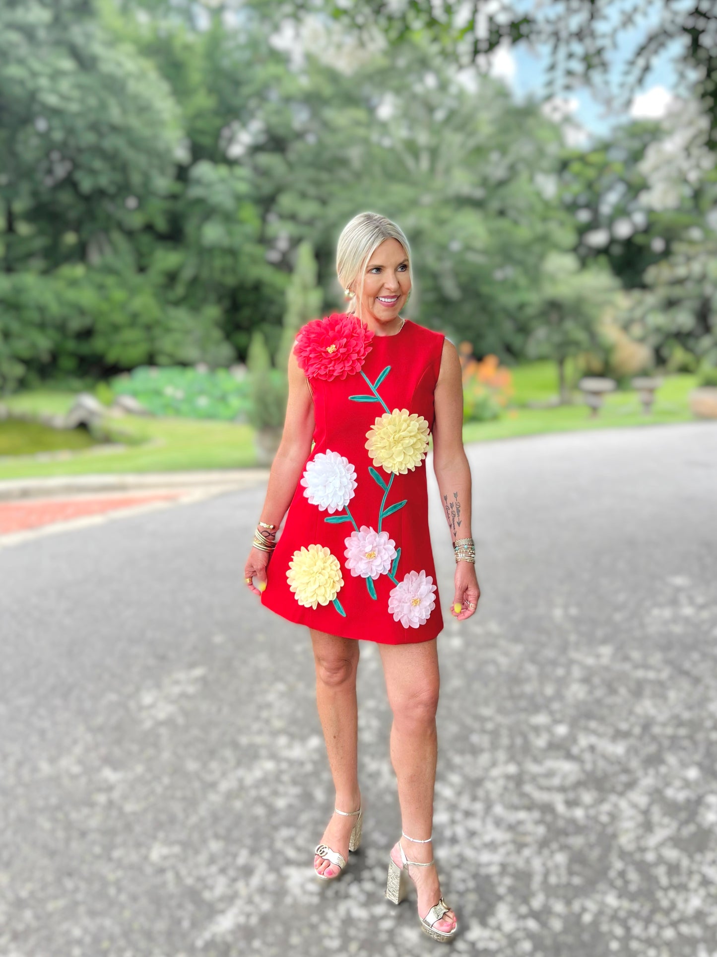 3D Garden Party Mini Dress