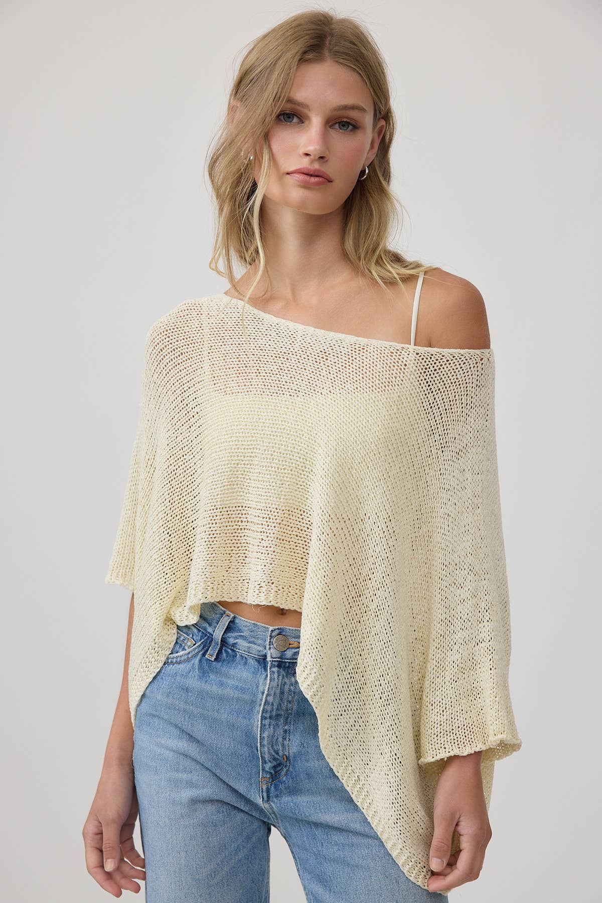 Lurex Poncho Top