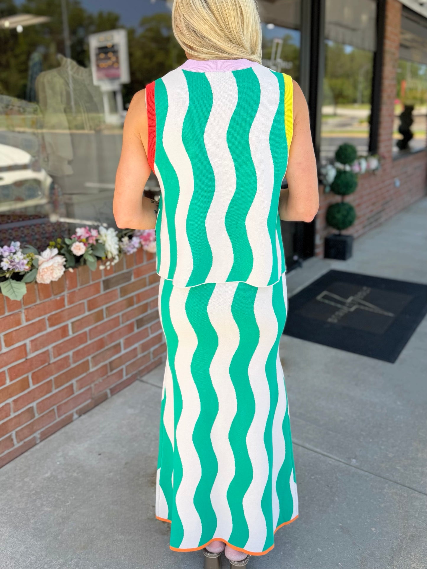 QOS Teal Midi Skirt