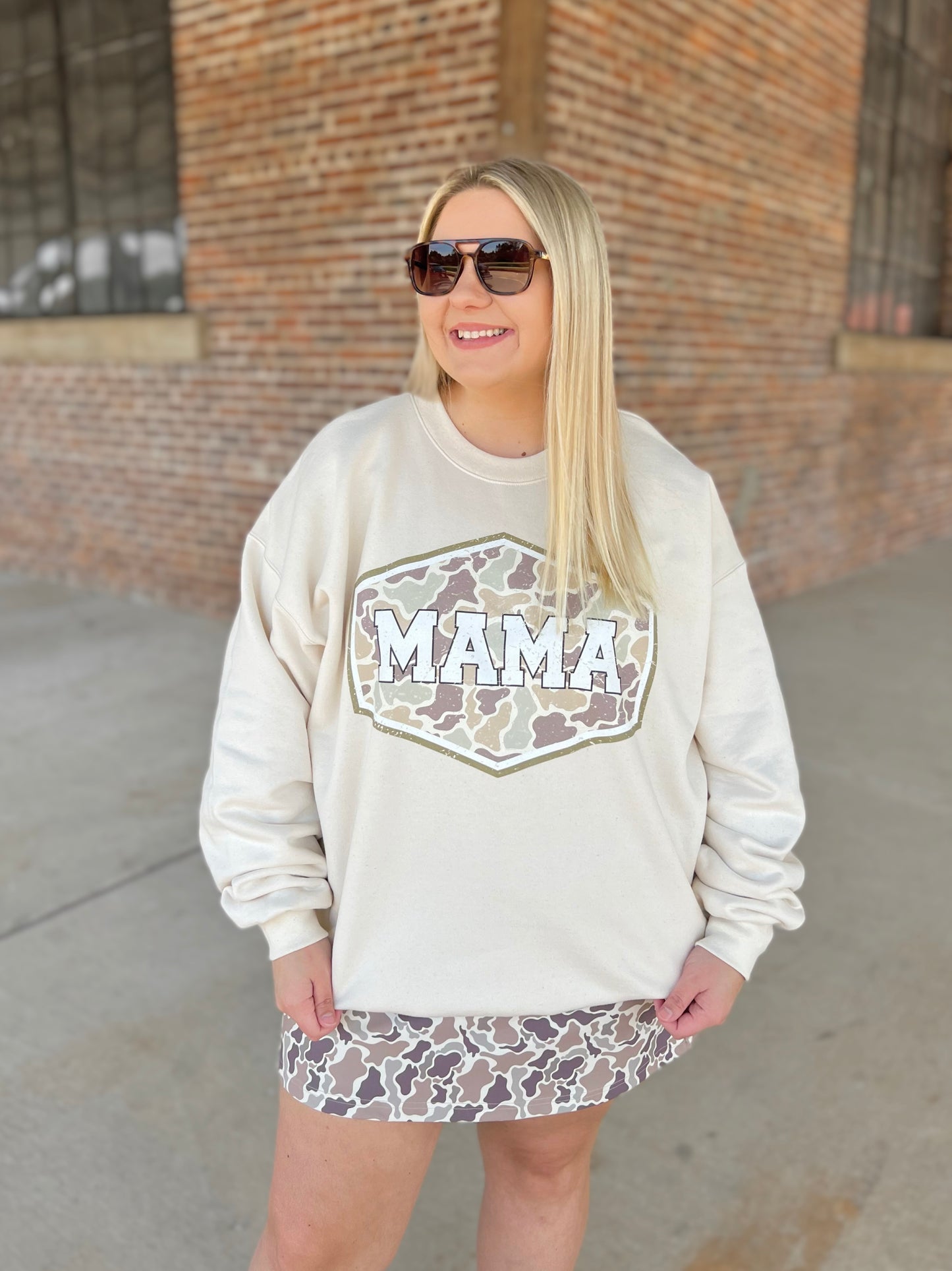 Duck Camo MAMA Crewneck