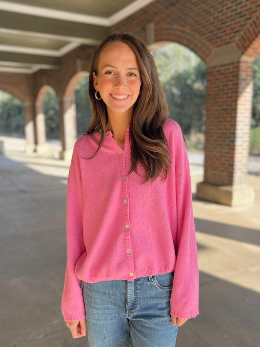 Crewneck Sweater Cardigan