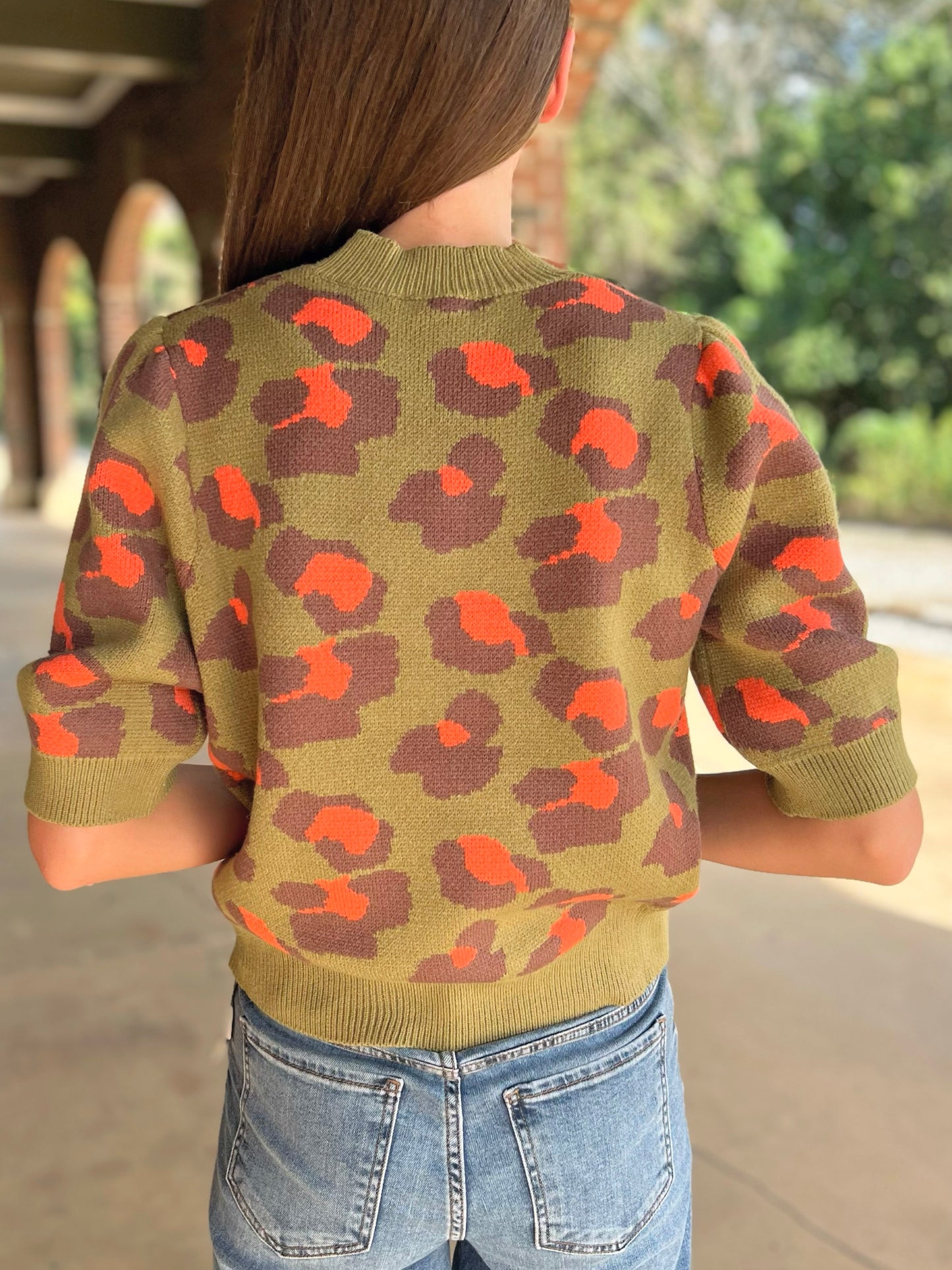 Leopard Print Knit Top