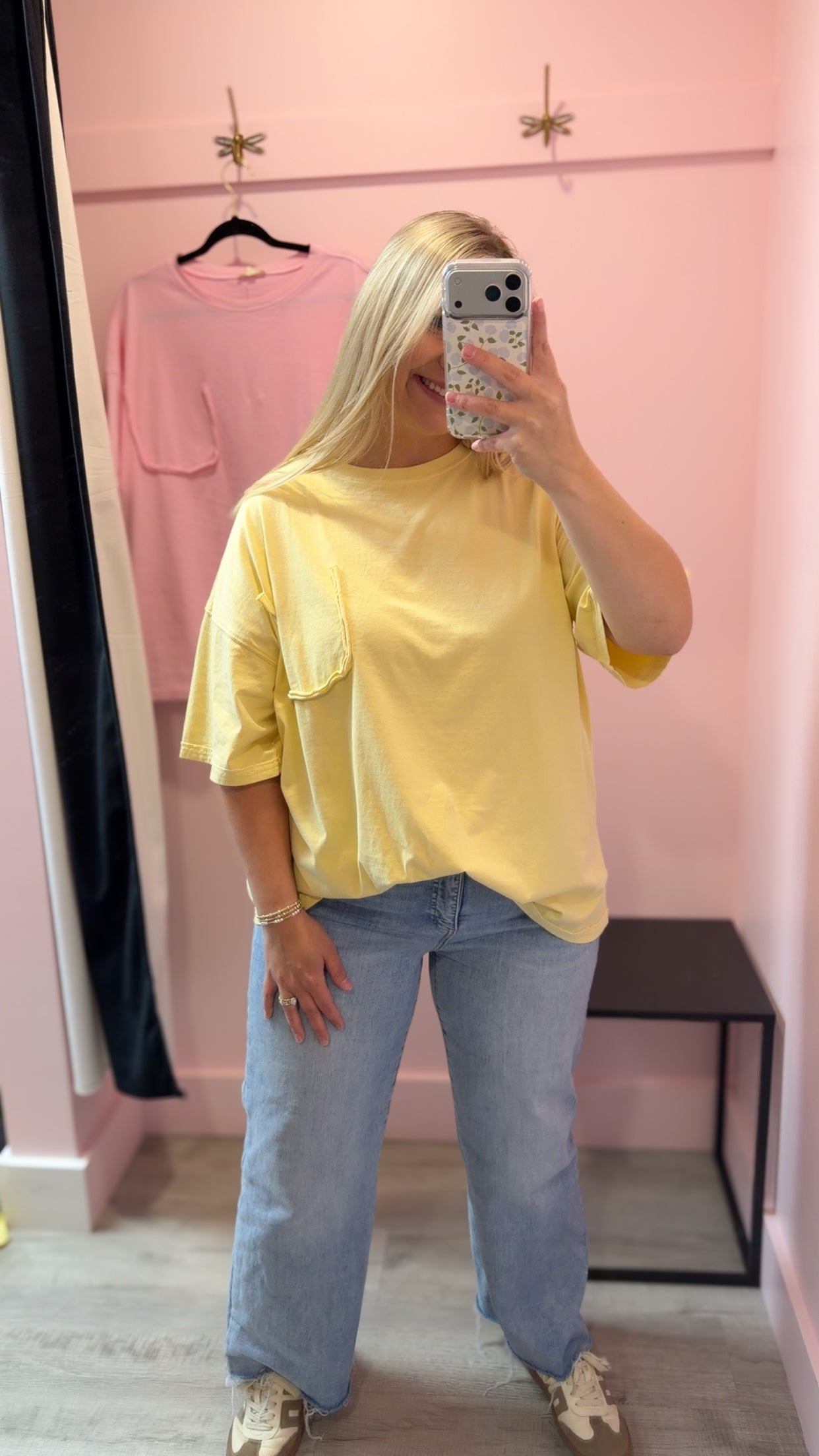 Faux Pocket Mineral Washed Tee