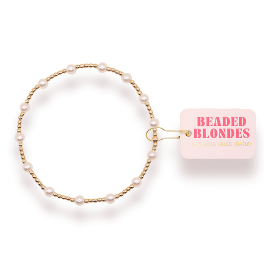 Beaded Blondes: June Pearl Bracelet