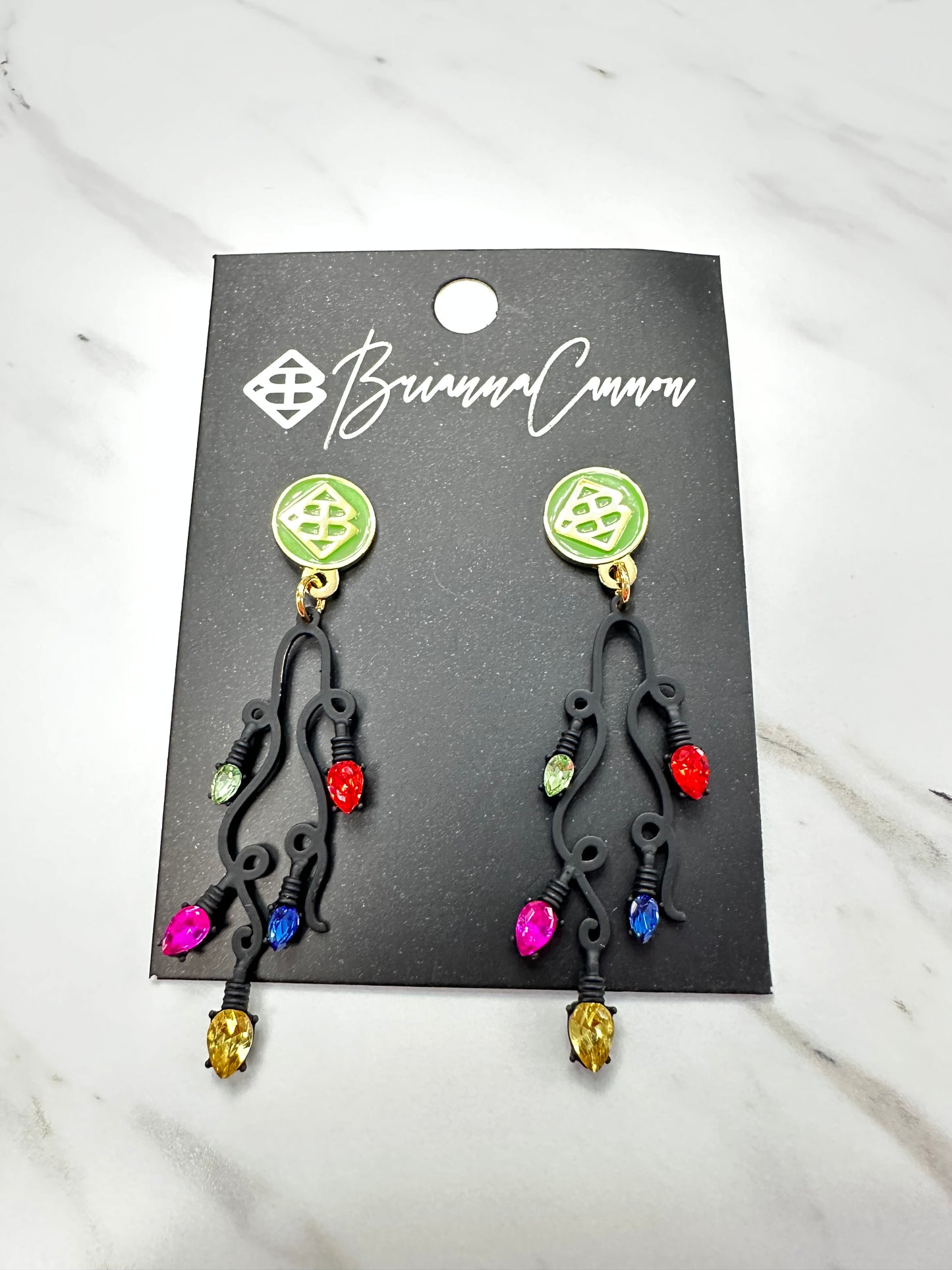 BC: Christmas Light Earrings