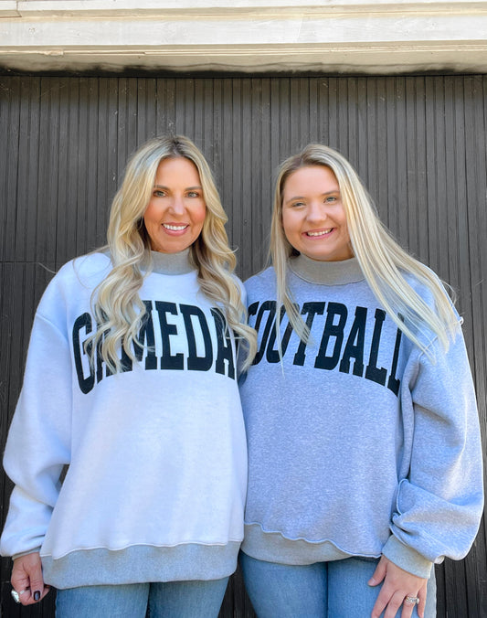 Football Reversible Mock Neck Sweatshirt