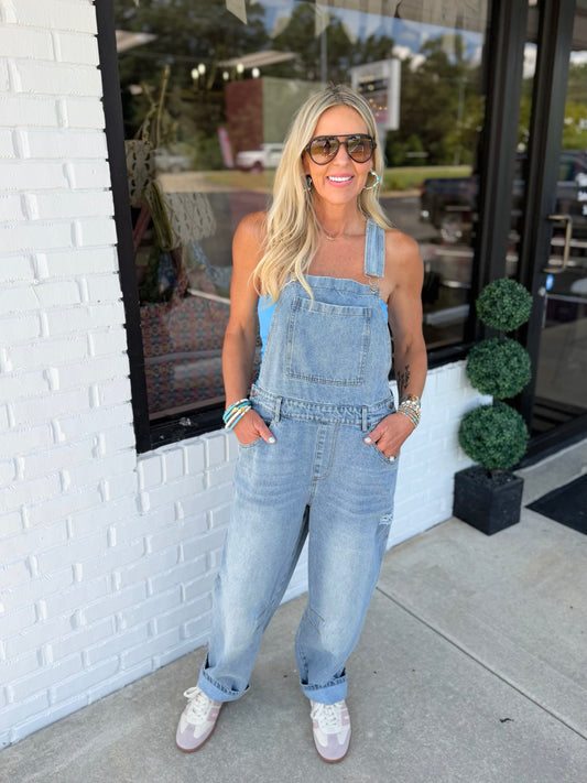 Relaxed Classic Denim Overalls