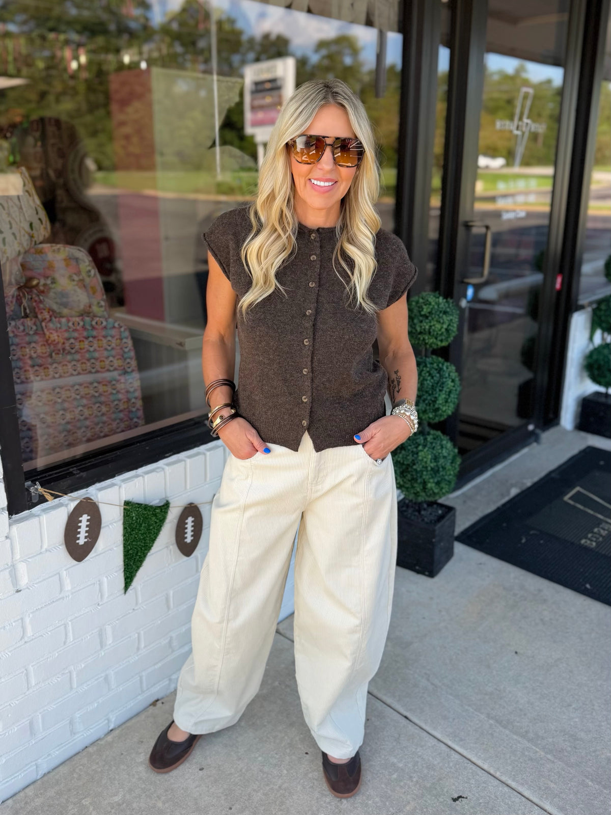 Corduroy Barrel Pants