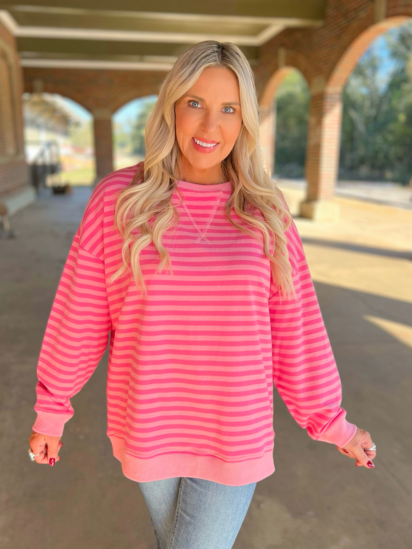 Oversized Striped Top