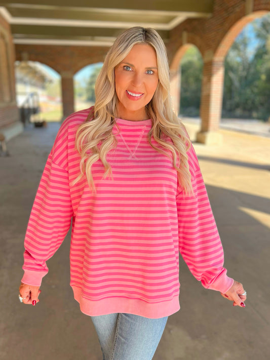Oversized Striped Top
