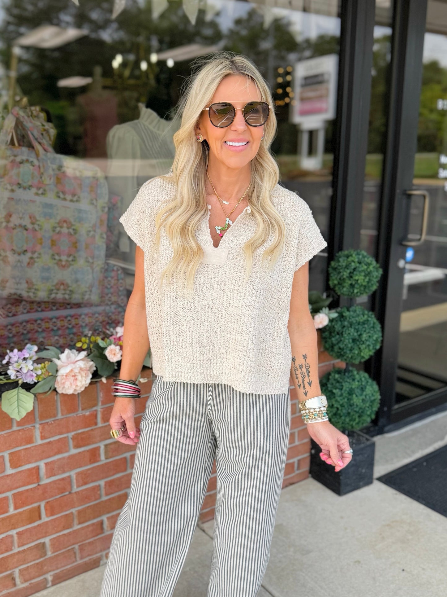 Solid Coastal Sweater Top