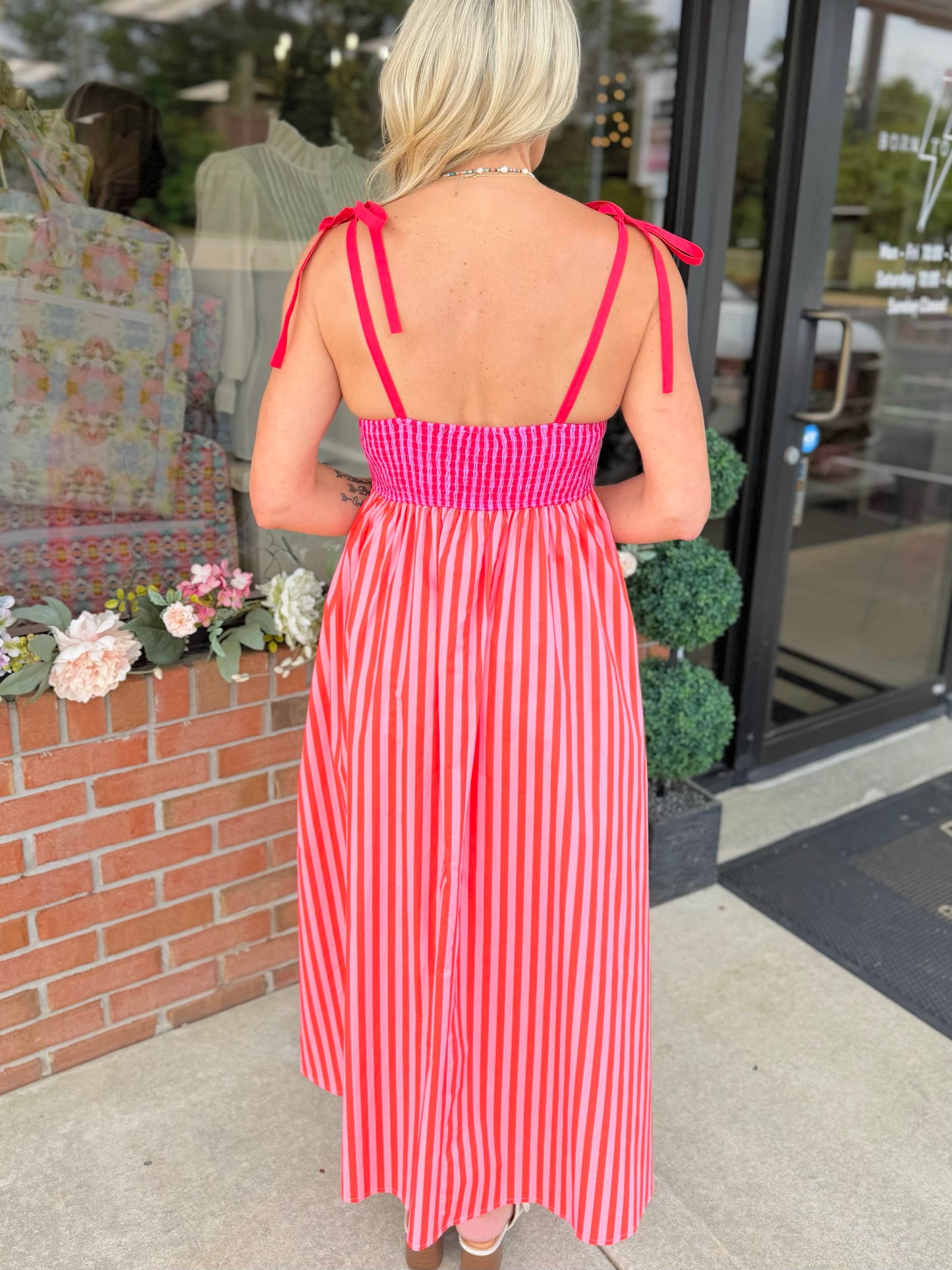 Sunset Stripe Midi Dress