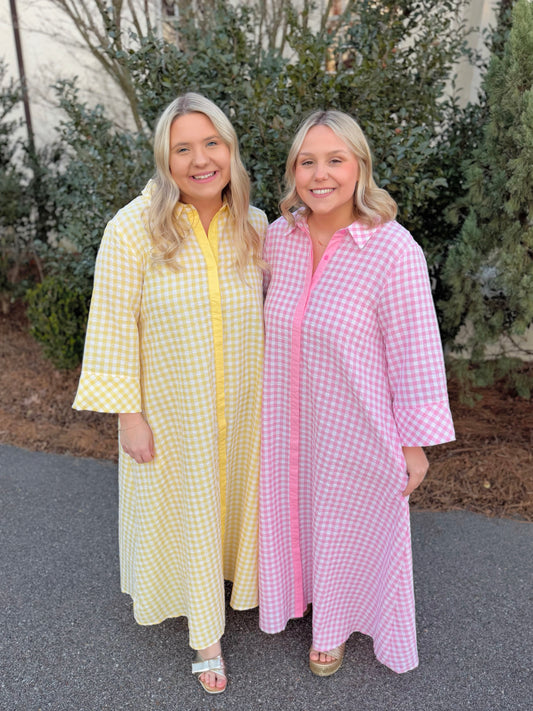 Gingham Midi Dress