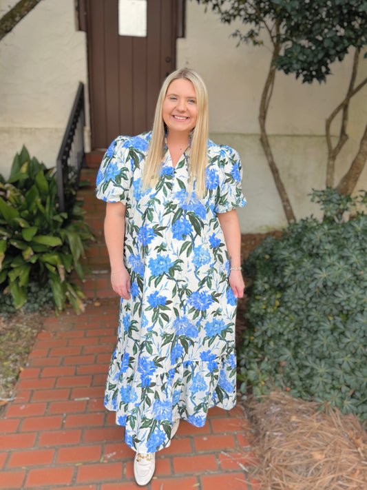 Blue Blooms Dress