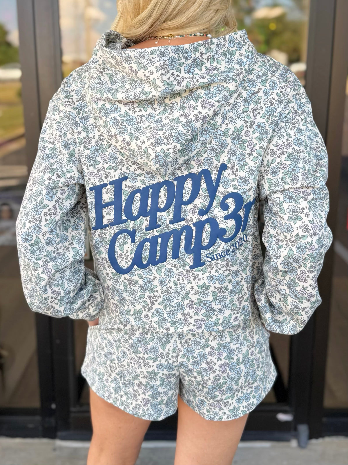 HC Dusty Blue Garden Scuba Shorts