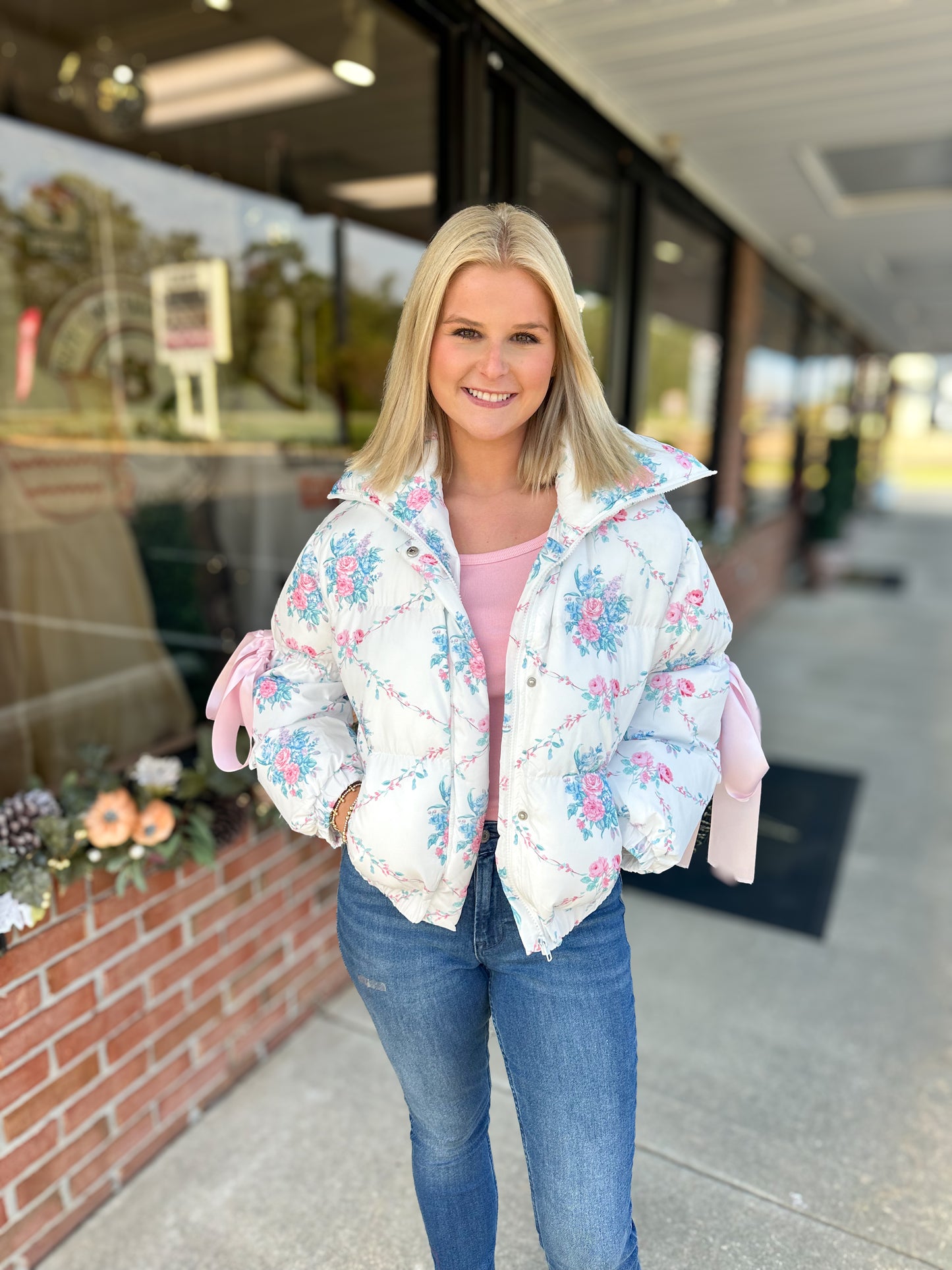 Fancy Floral Puffer Jacket