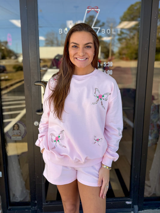 Applique Lace Bow Set