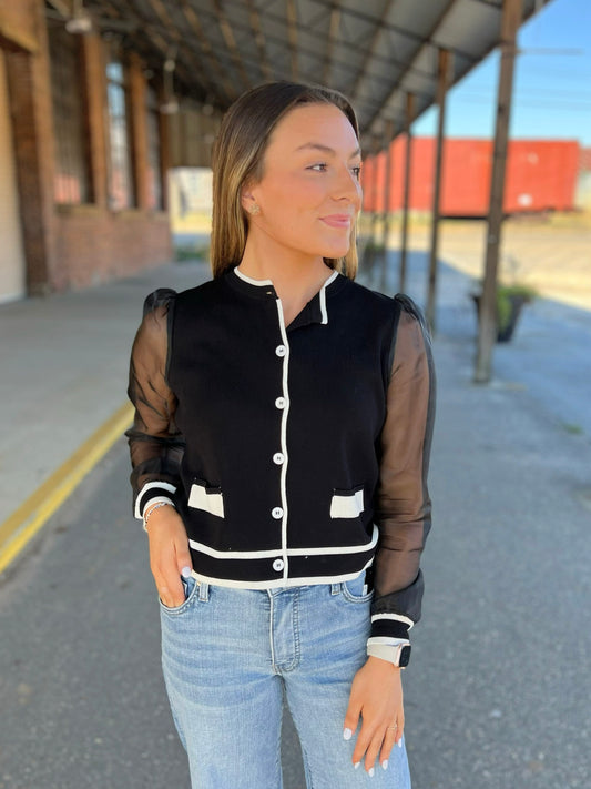 Organza Knit Cardigan